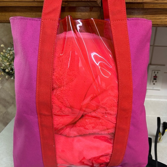 ESCADA Ocean Lounge Tote. Pink/Red. - Picture 4 of 5